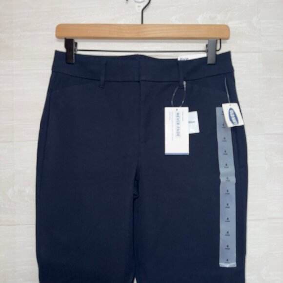 Old Navy NWT Women's Size 4 Blue High Rise Ankle Length Pixie Pants - Picture 3 of 7